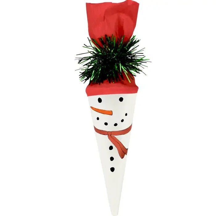 Mini 4" Snowman Surprise Cone