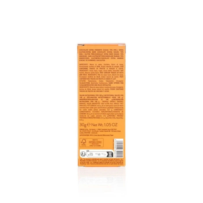 Mini 75% Extra Dark Choc Bar nutrition info