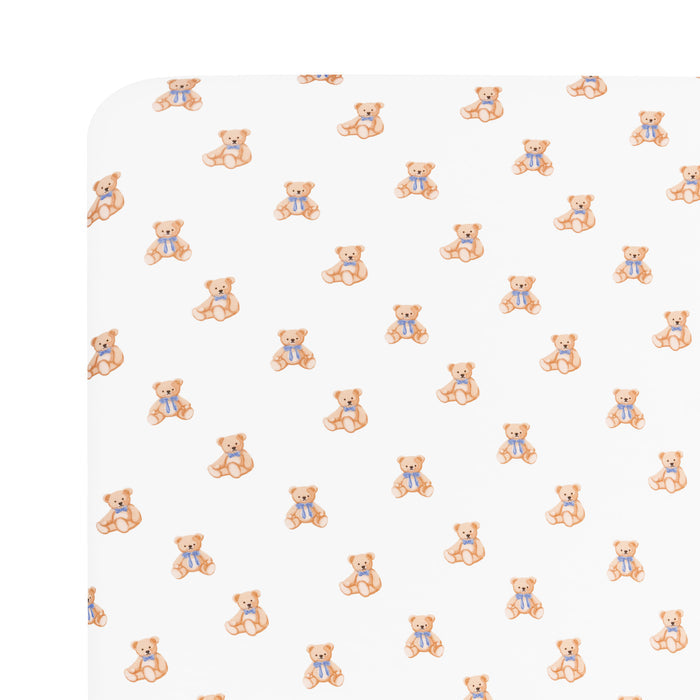 Mini Crib Sheet in Teddy Bear corner