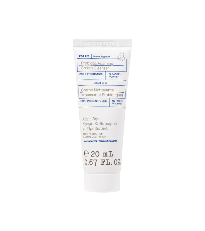 Mini Greek Yoghurt Probiotic Foaming Cream Cleanser 20ML Littles Korres