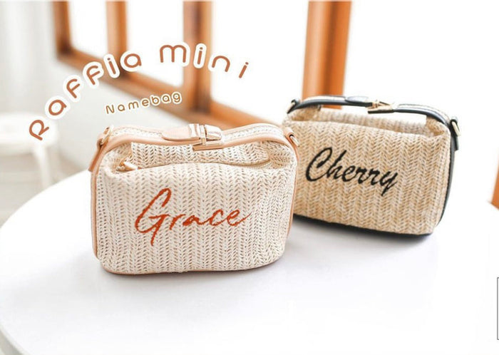 Mini Retro Raffia Tote Travellers Hat Boutique
