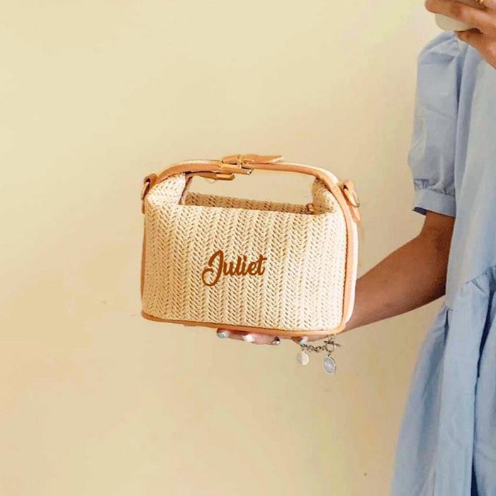 Mini Retro Raffia Tote Travellers Hat Boutique