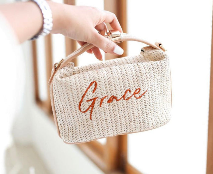 Mini Retro Raffia Tote Travellers Hat Boutique