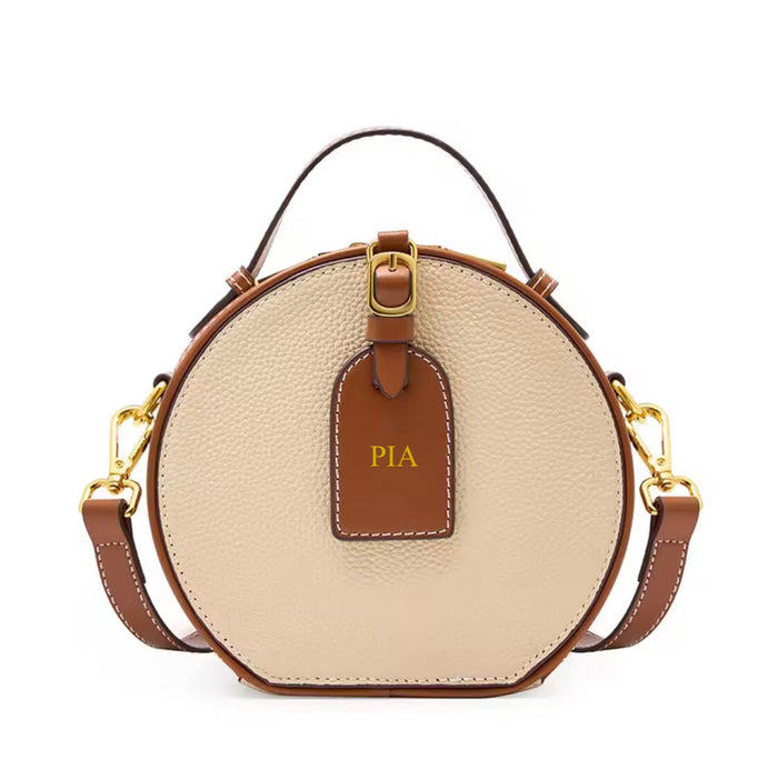 Mini Round Leather Bag - Travellers Hat Boutique