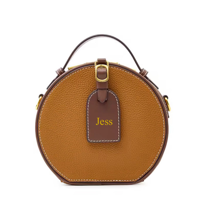 Mini Round Leather Bag - Travellers Hat Boutique