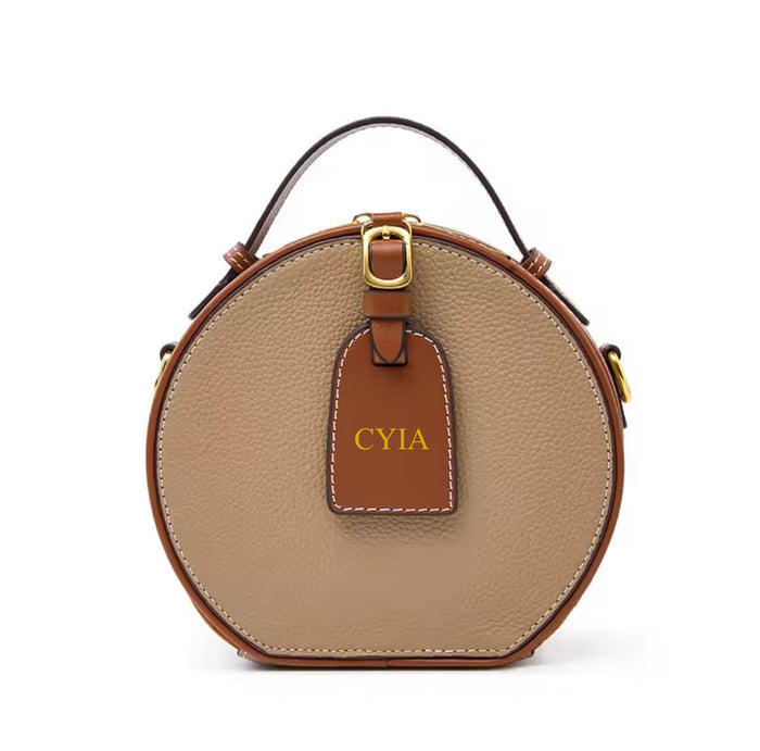 Mini Round Leather Bag - Travellers Hat Boutique