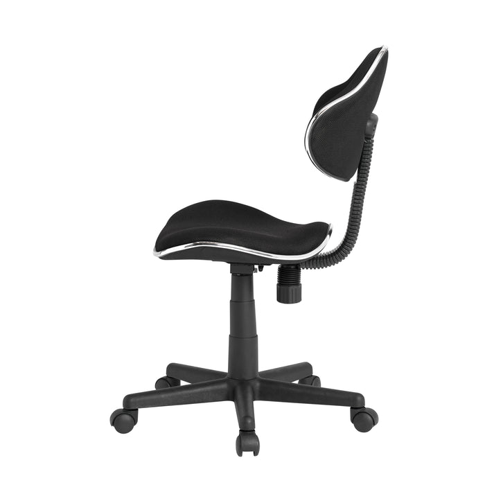 Mode Height Adjustable Swivel Office Task Chair with Contoured Seat and Back- Black 18522