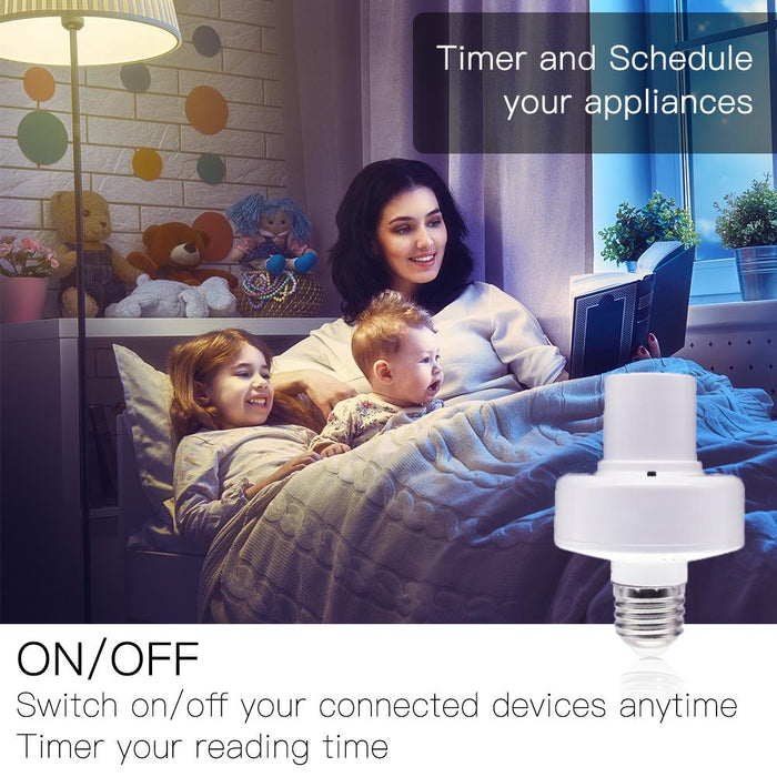 WiFi Smart Light Bulb Adapter Lamp Holder Base AC85-265V E27 E26 - Moes