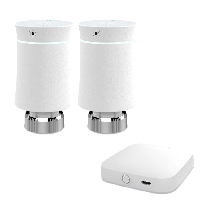 White / KIT2: 2 TRV+ 1 ZigBee HUB