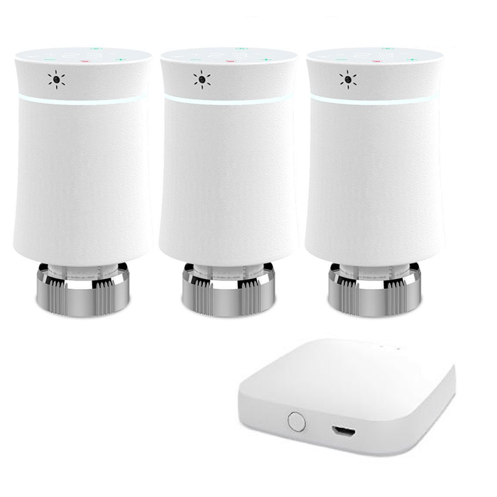 White / KIT3: 3 TRV+ 1 ZigBee HUB
