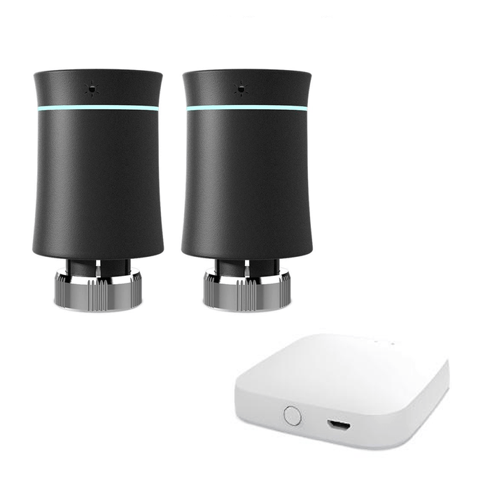 Black / KIT2: 2 TRV+ 1 ZigBee HUB