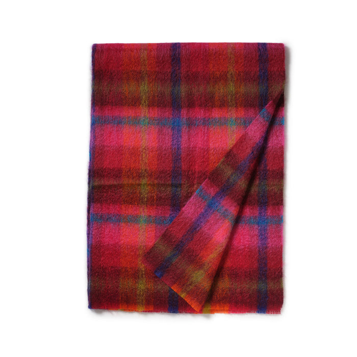 Mohair Throw in Hibiscus