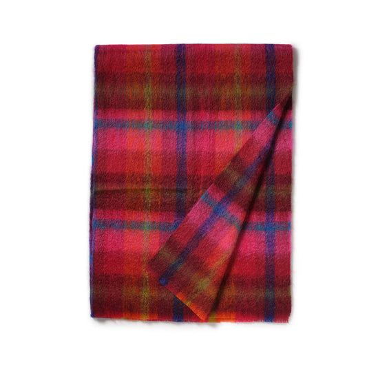 Mohair Throw in Hibiscus