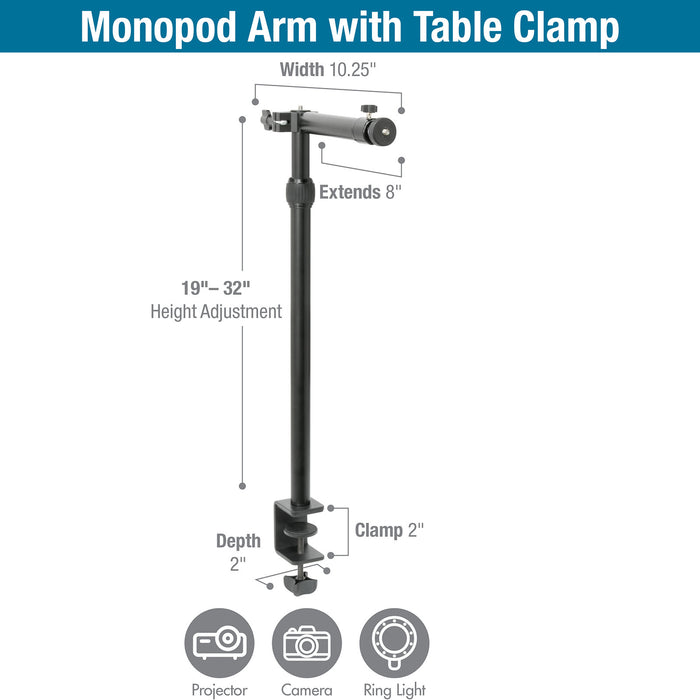 Monopod with Table Clamp - 25708