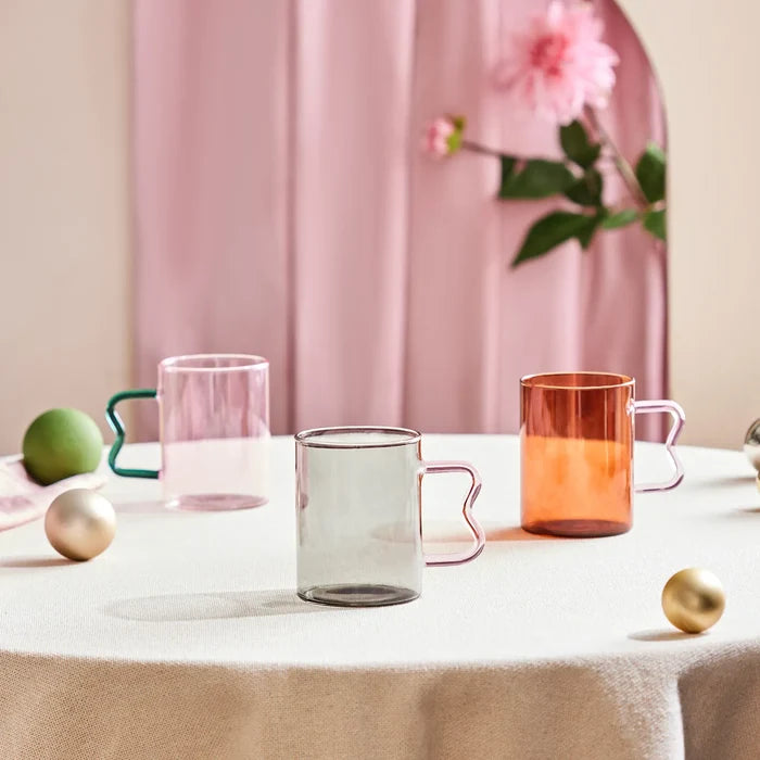 Mug Karaca Miracle, manche en zigzag rose