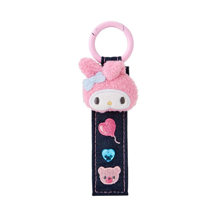 My Melody Logo Keychain (Denim Patch Series) Accessory Japan Original