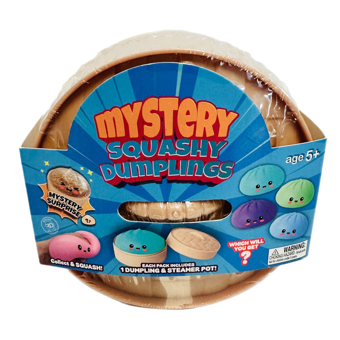 Mystery Squashy Dumplings with Faces - 3.5 Inch Surprise Squishy Sensory Toy