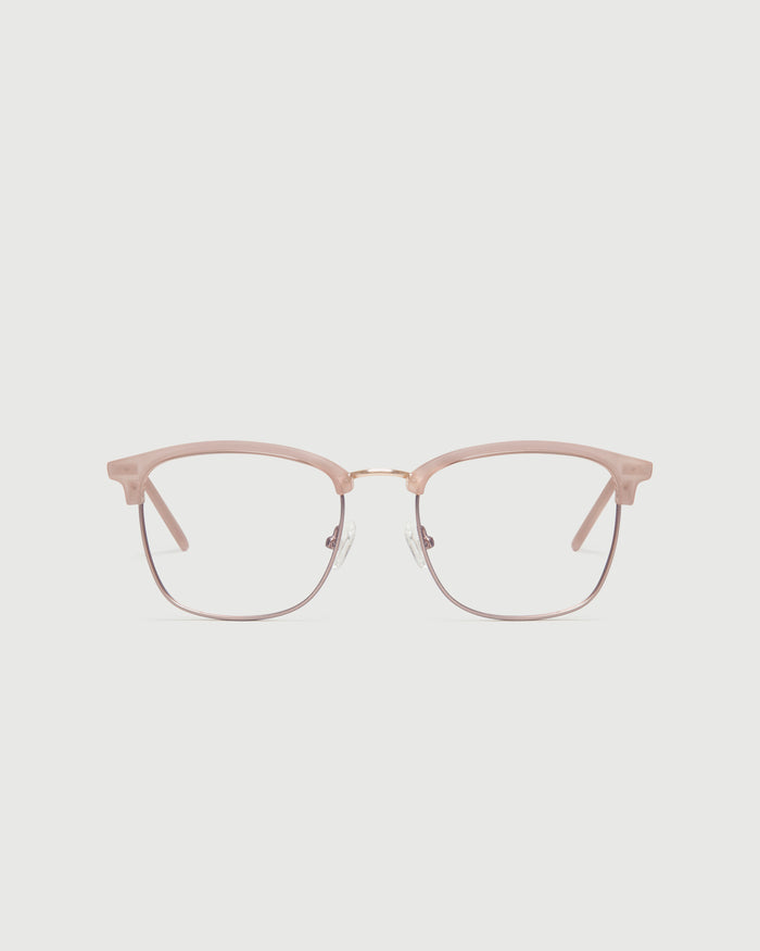 Honey::Nash Eyeglasses browline nude plastic front