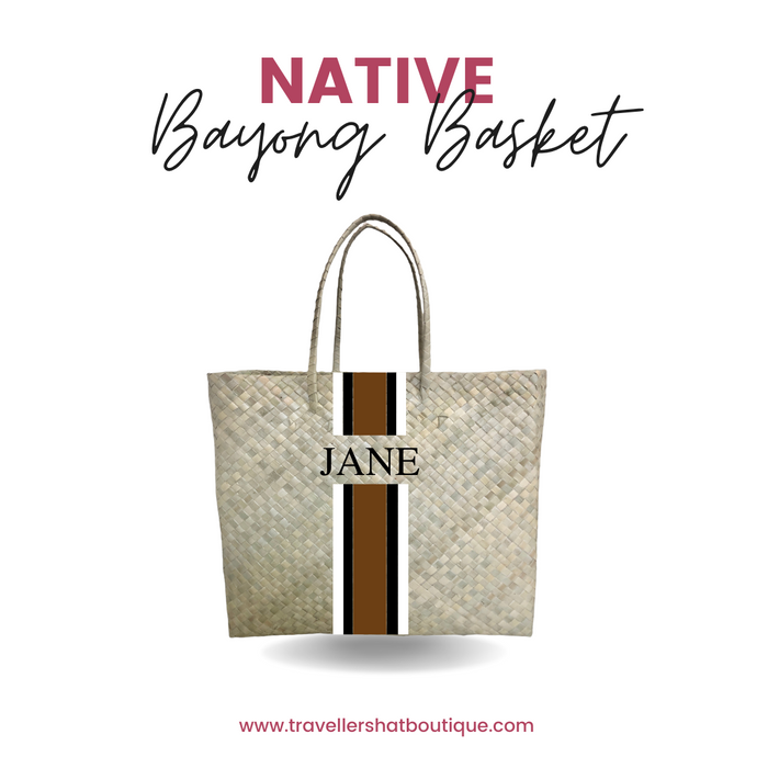 Native Bayong Basket - Travellers Hat Boutique