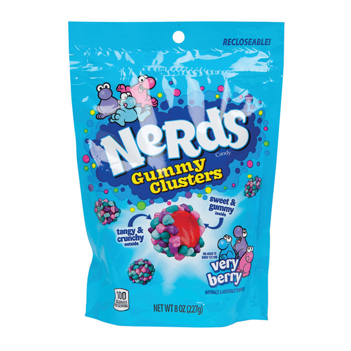 Nerds Very Berry Gummy Clusters Candy - 6 Count Pouches