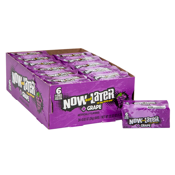 Now and Later Grape Hard Candy - 24 Count