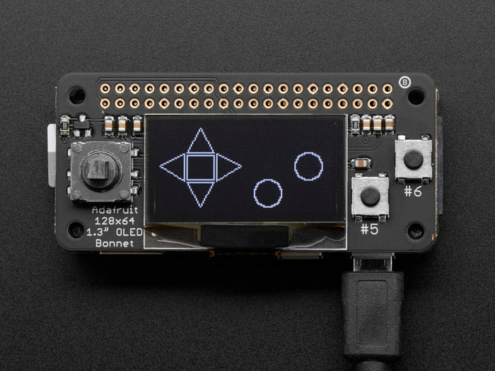 OLED Bonnet Pack for Raspberry Pi Zero - Includes Pi Zero W [Discontinued] by Adafruit - The Pi Hut