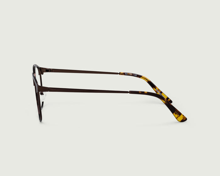 Bronze::Ollie Eyeglasses browline brown metal side