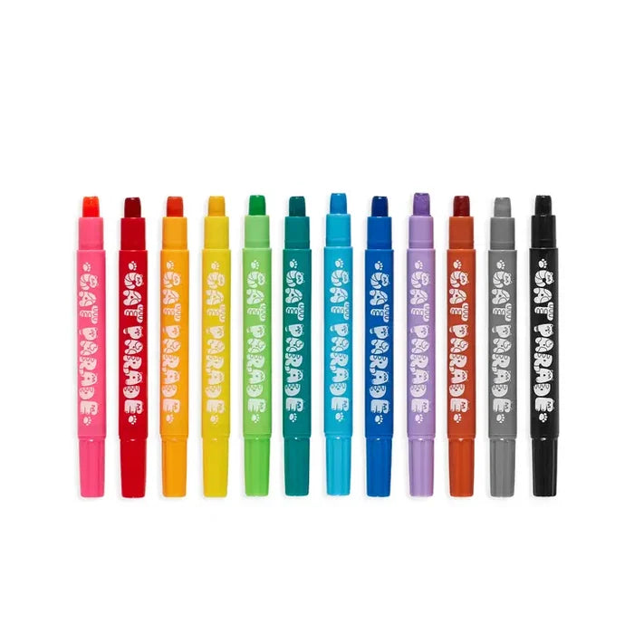 Ooly Cat Parade: Twist-Up Watercolor Gel Crayons (Set of 12)