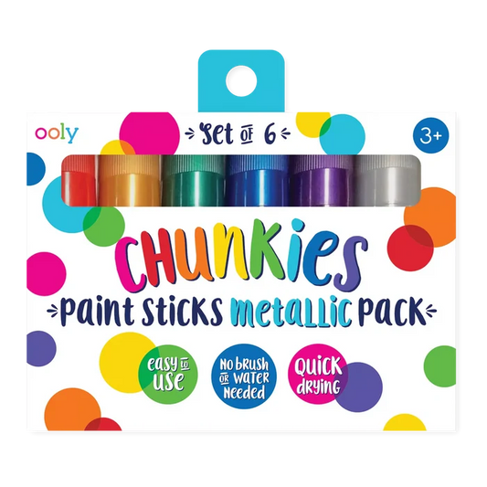 Ooly Chunkies: Paint Sticks Metallic Pack (Set of 6)