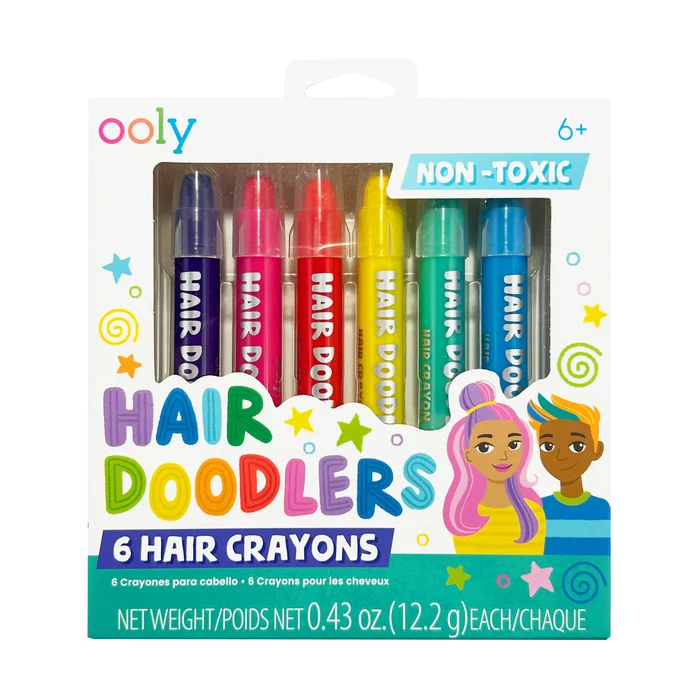 Ooly Hair Doodlers: Hair Crayons (Set of 6)