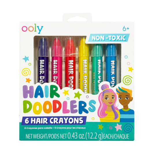 Ooly Hair Doodlers: Hair Crayons (Set of 6)
