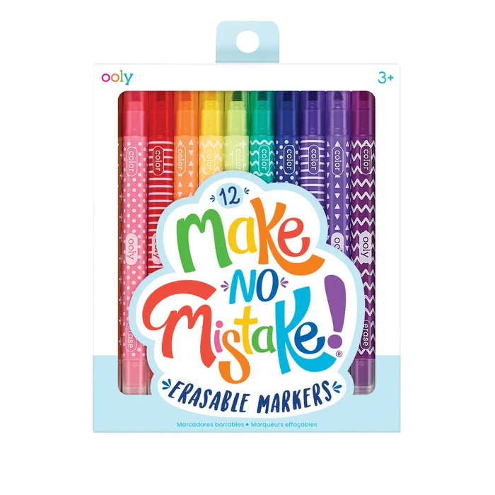 Ooly Make No Mistake!: Erasable Markers (Set of 12)
