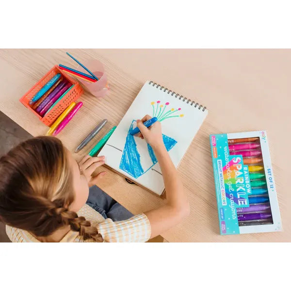 Ooly Rainbow Sparkle: Watercolor Gel Crayons (Set of 12)