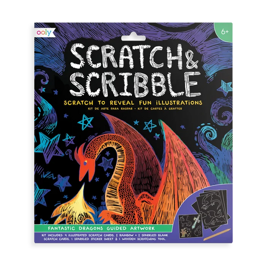 Ooly Scratch & Scribble: Fantastic Dragons Scratch Art Kit