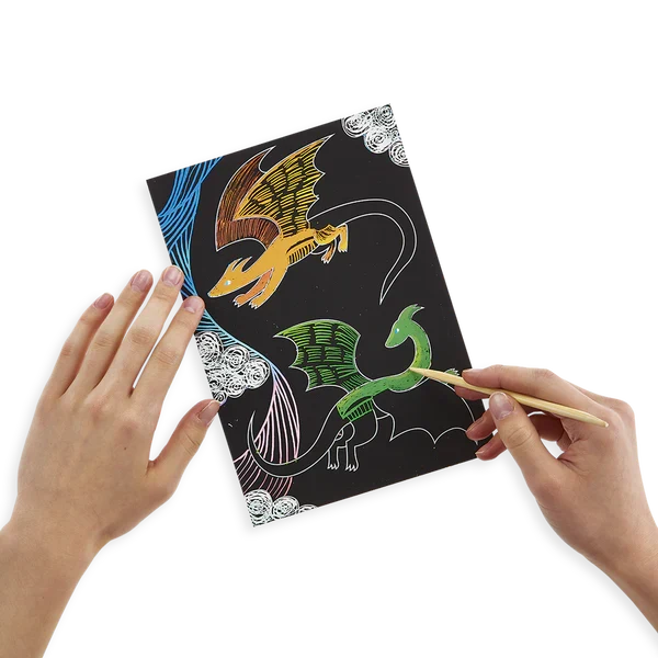 Ooly Scratch & Scribble: Fantastic Dragons Scratch Art Kit
