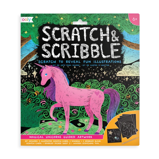 Ooly Scratch & Scribble: Magical Unicorns Scratch Art Kit