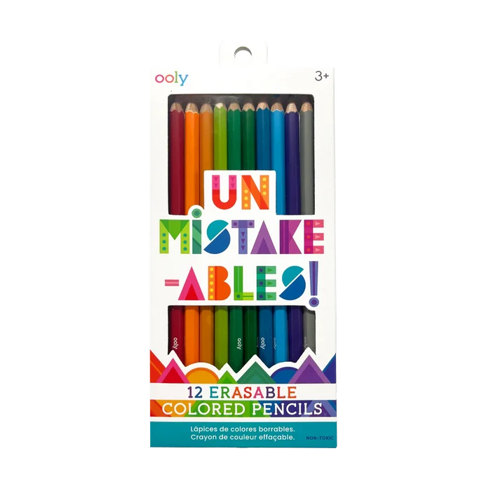 Ooly Un-Mistake-ables: Erasable Colored Pencils (Set of 12)