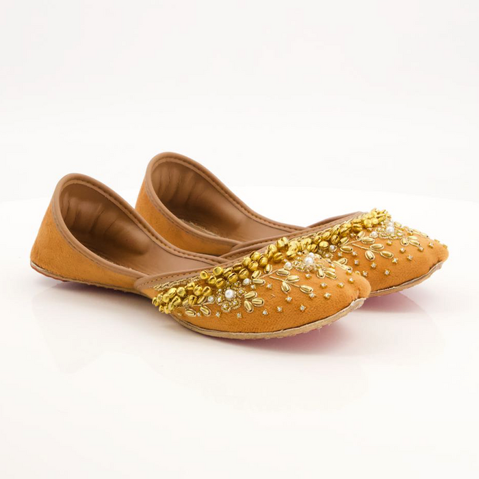 Orange Fancy Khussa for women