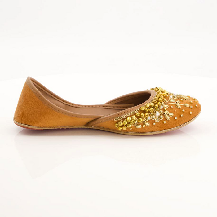 Orange Fancy Khussa for women