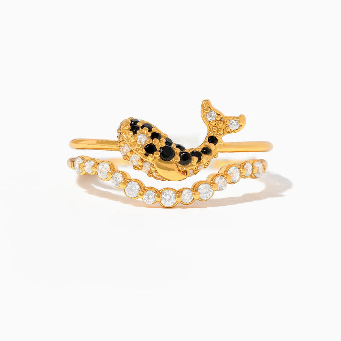Orca Whale Ring Set
