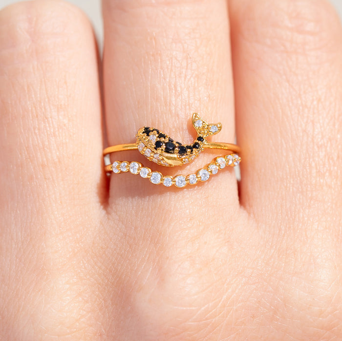 Orca Whale Ring Set