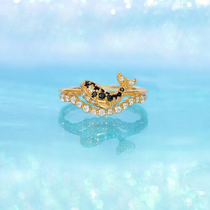 Orca Whale Ring Set
