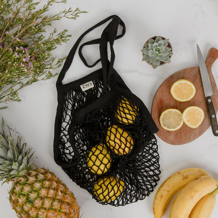 Organic Cotton String Bag - Zero Waste Mesh Bag, Plastic Free, Market Tote - SEATOPIA