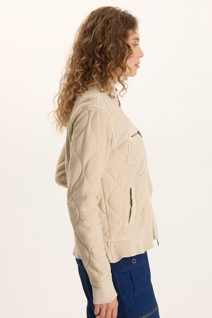 XCVI Osment Plush Quilted 4-Pocket Bomber Jacket