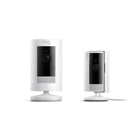 White:Outdoor Camera Battery + Indoor Camera (2nd Gen) (Stick Up Cam + Indoor Camera)