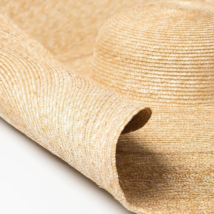 Oversized Wheat  Straw Hat - Travellers Hat Boutique