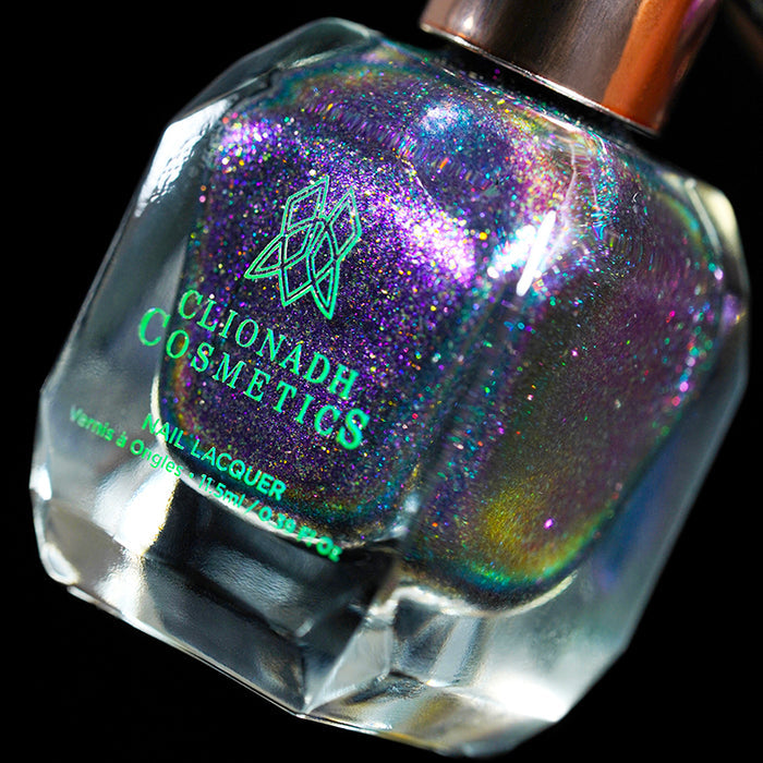 Macro shot of Oxidize Nail Lacquer bottle