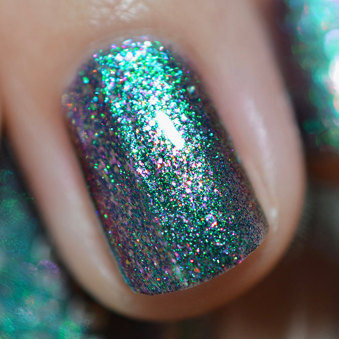 Macro shot of Oxidize nail lacquer on a single nail
