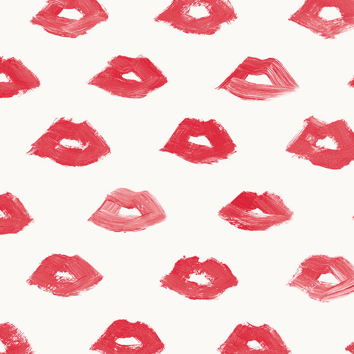 Painted Lips Removable Wallpaper - A swatch of Painted Lips Peel And Stick Wallpaper by Novogratz | Tempaper