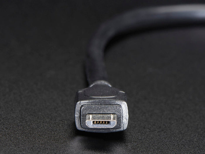 Panel Mount USB Cable - B Female to Micro-B Male by The Pi Hut - The Pi Hut